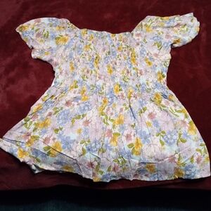 Angie  Floral Blouse - Pink, Yellow, Blue